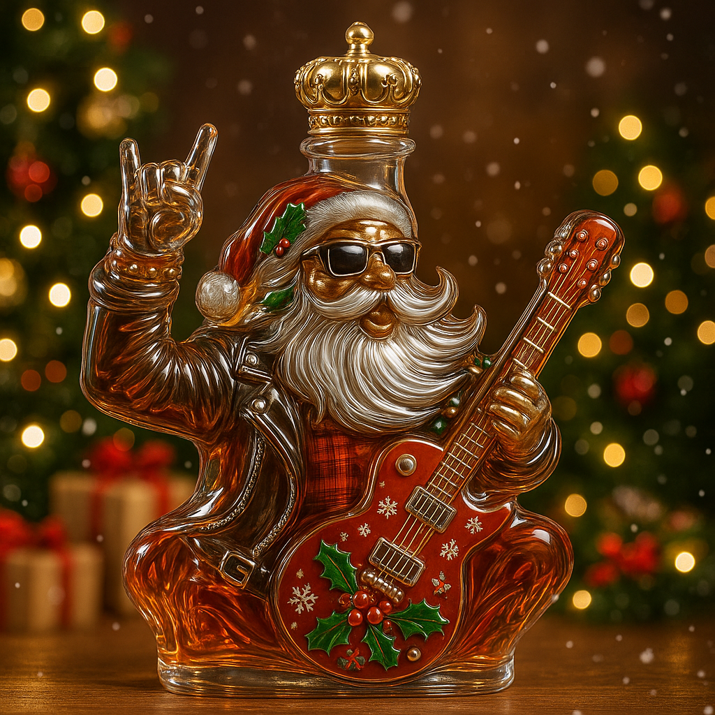 Rockinโ€ Santa โ€“ Holiday Limited Edition Whiskey Decanter
