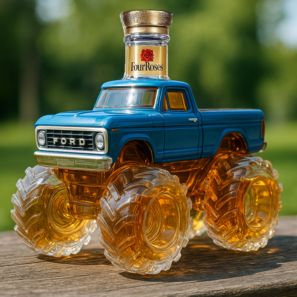Monster Truck Whiskey Bottle