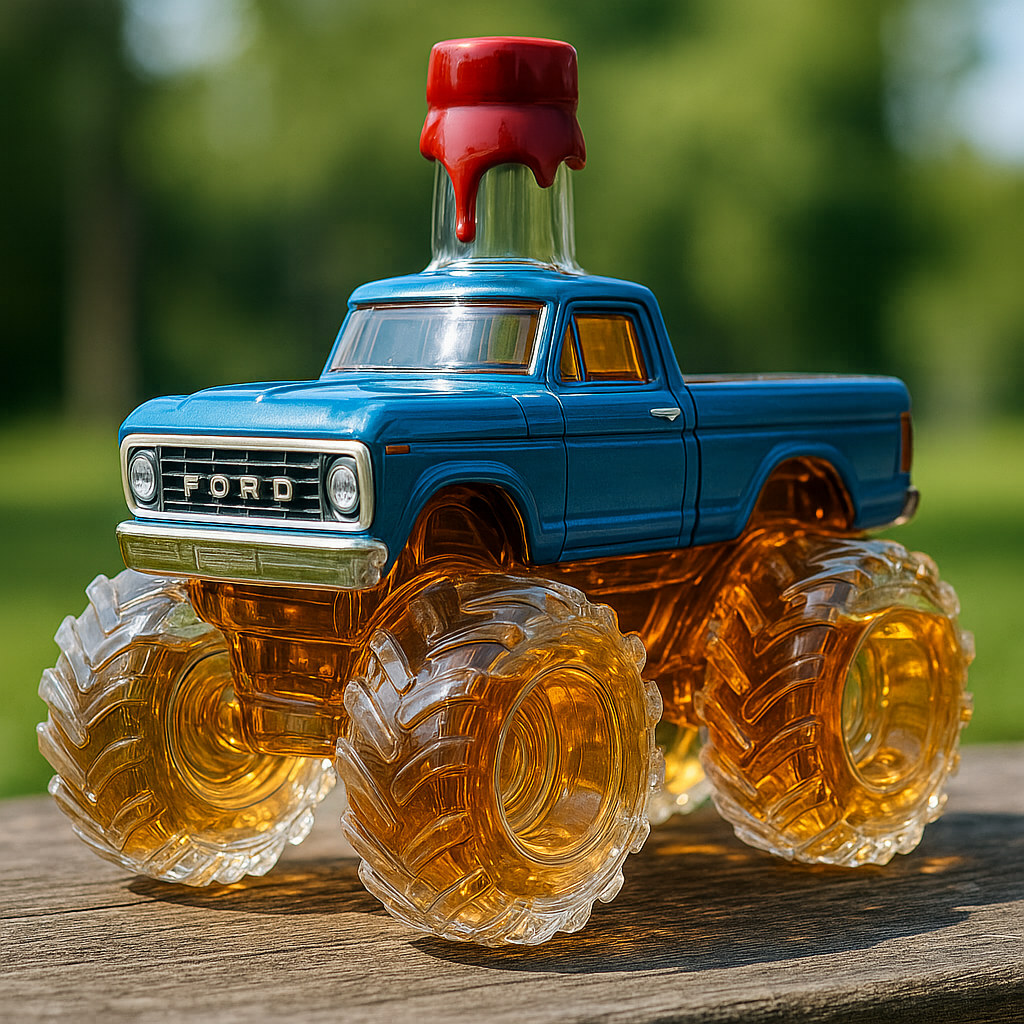 Monster Truck Whiskey Bottle