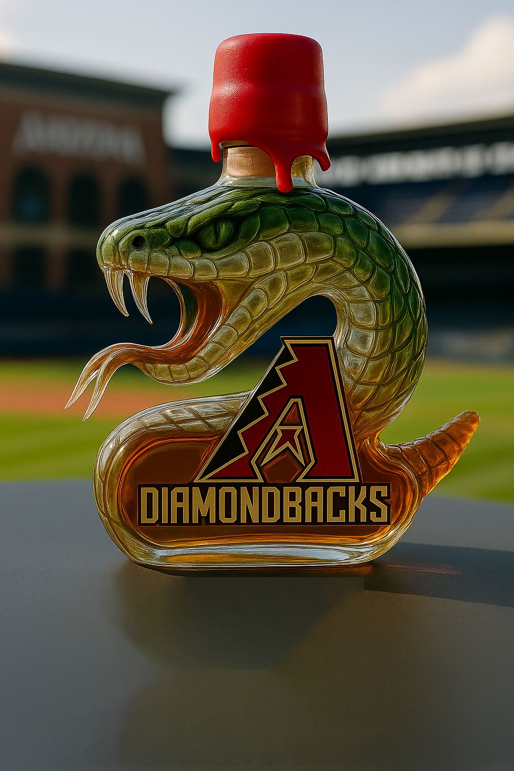 Arizona Diamondbacks Commemorative Whiskey Bottle โ€“ Rattlesnake Edition