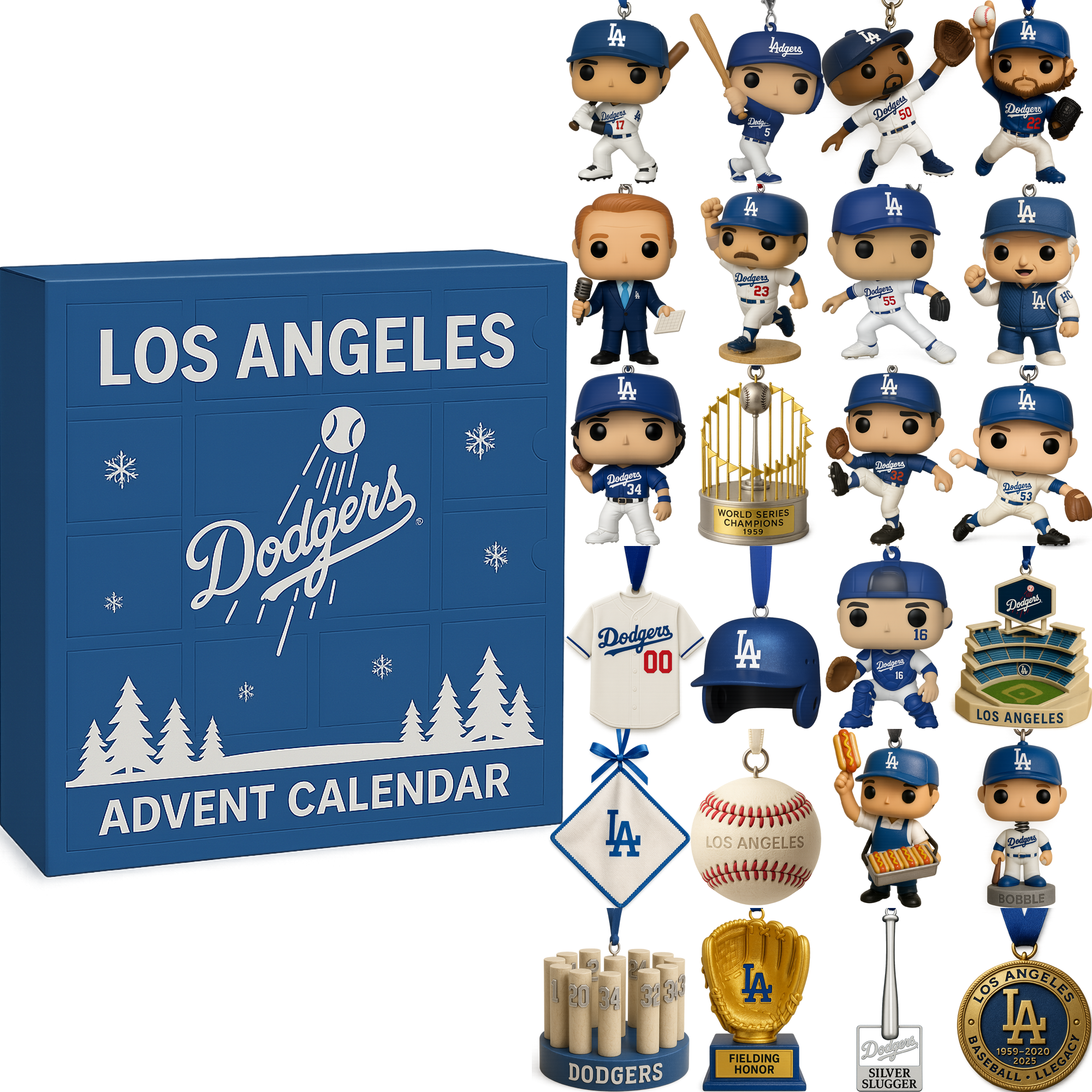 Los Angeles Dodgers 2025 Advent Calendar โ€“ Blue Heaven Holiday Edition