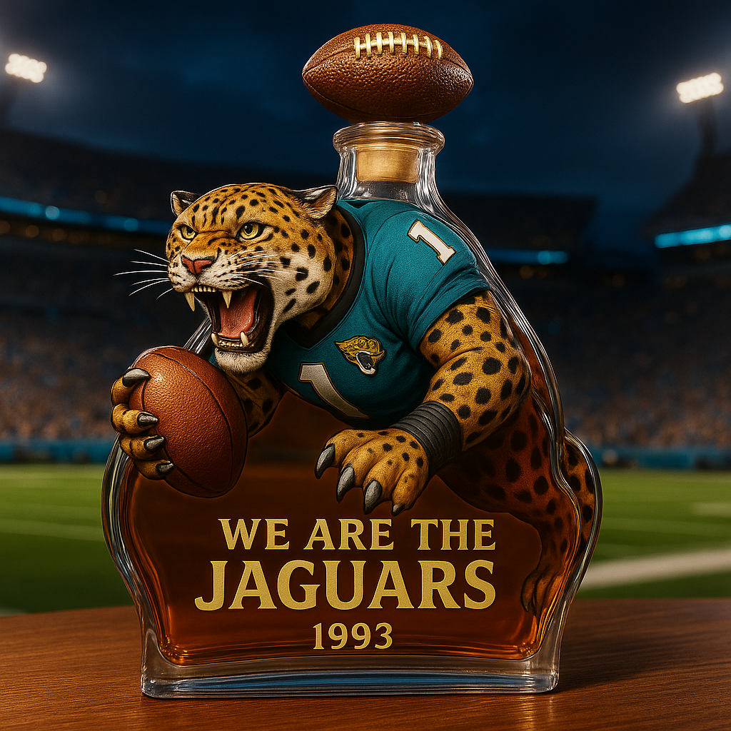 Jacksonville Jaguars Memorial Whiskey Bottle