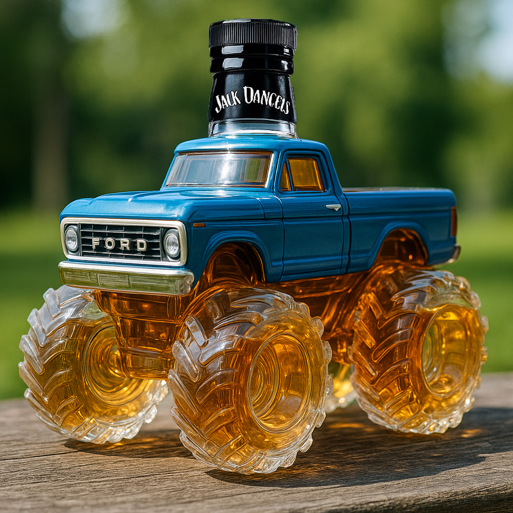 Monster Truck Whiskey Bottle