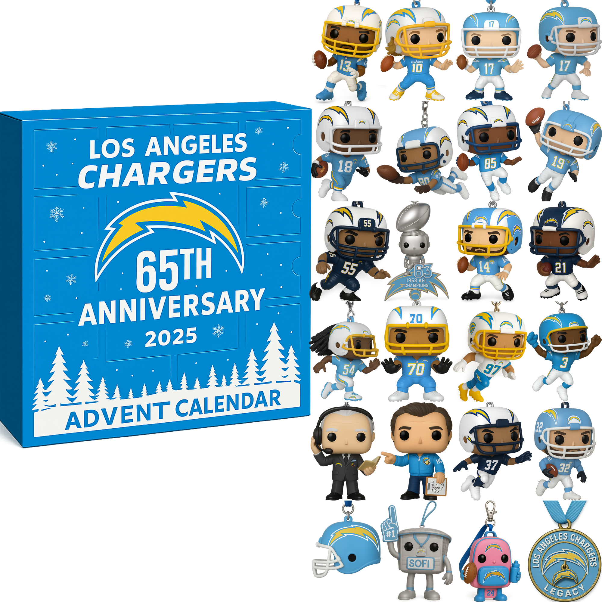 Los Angeles Chargers 2025 Advent Calendar โ€“ 65th Anniversary Edition