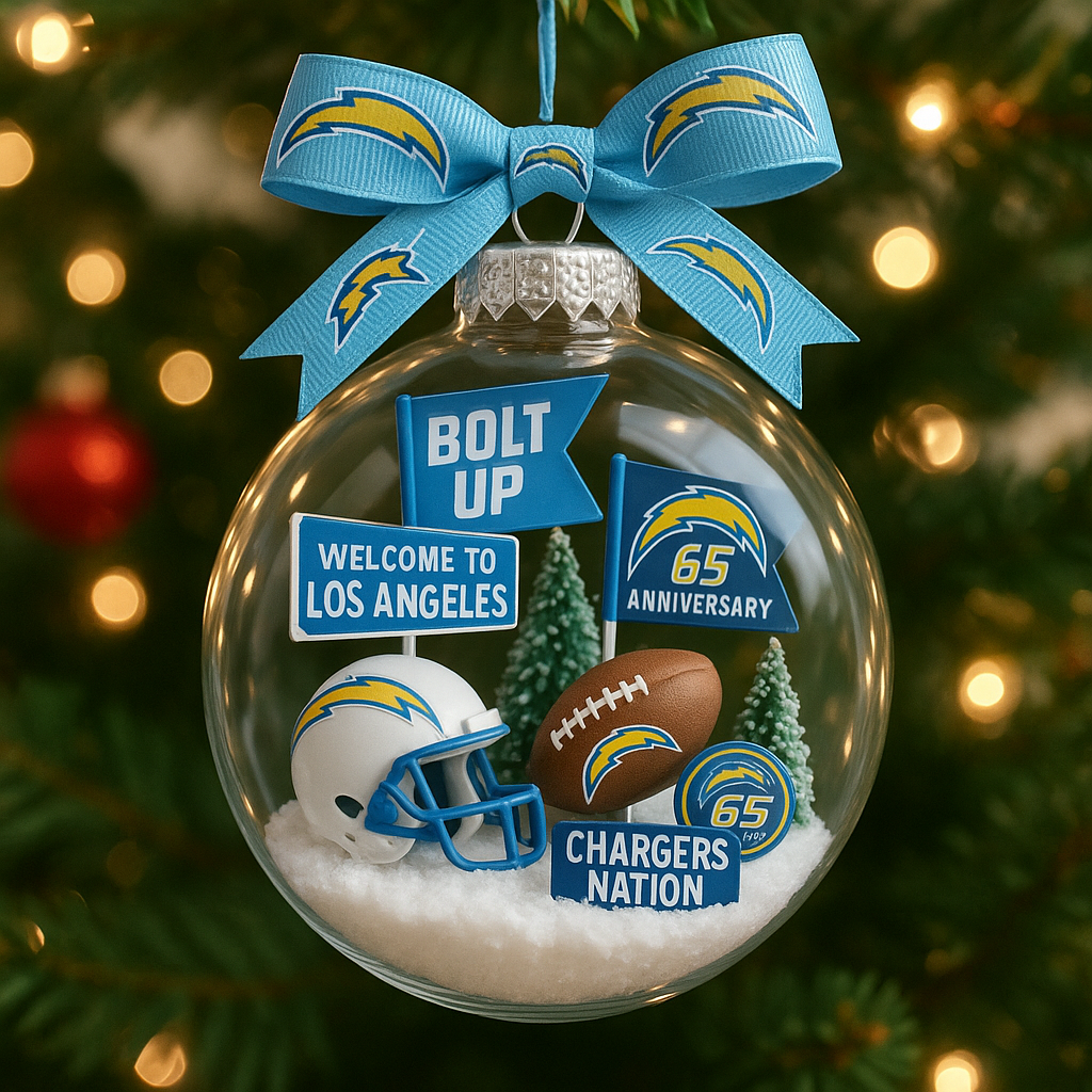 Los Angeles Chargers Commemorative Christmas Ornament