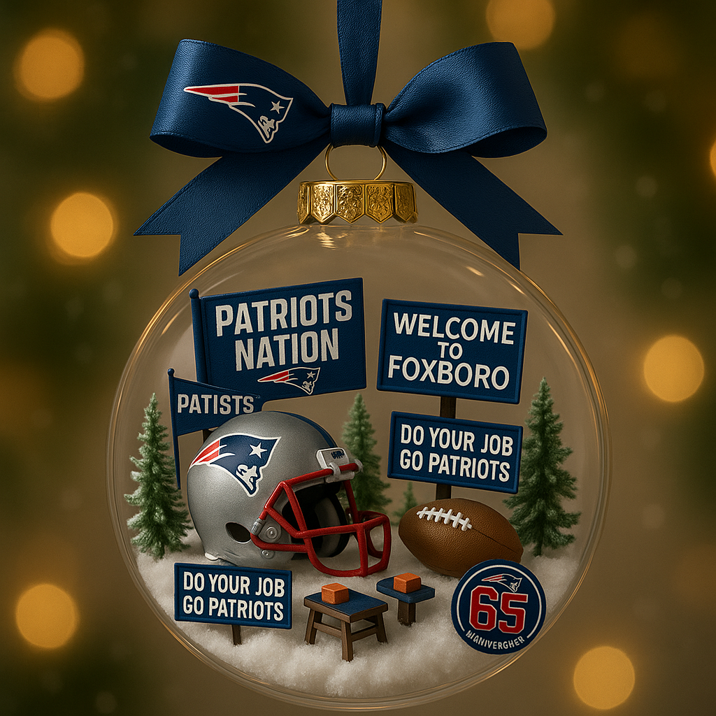 New England Patriots Commemorative Christmas Ornament