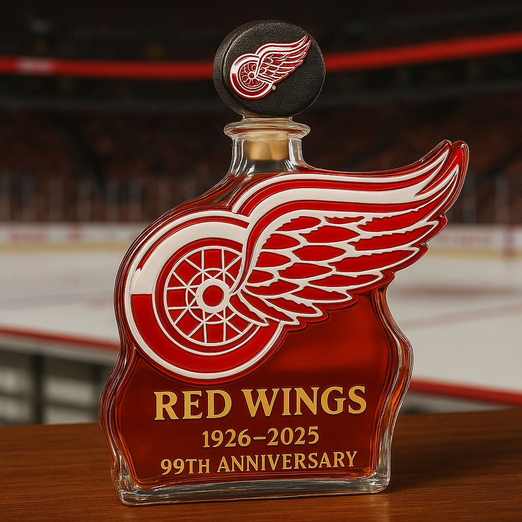 Detroit Red Wings โ€“ 99th Anniversary Commemorative Whiskey Bottle