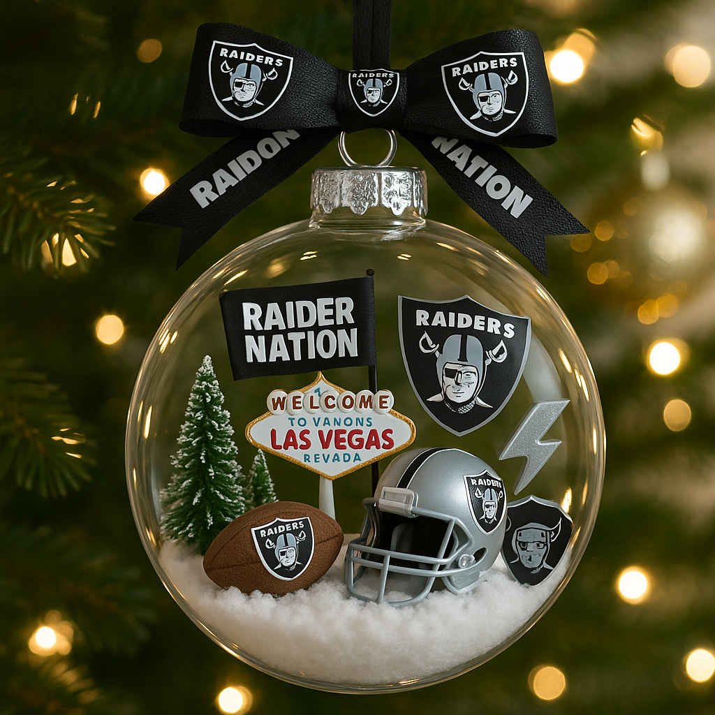 Las Vegas Raiders Commemorative Christmas Ornament