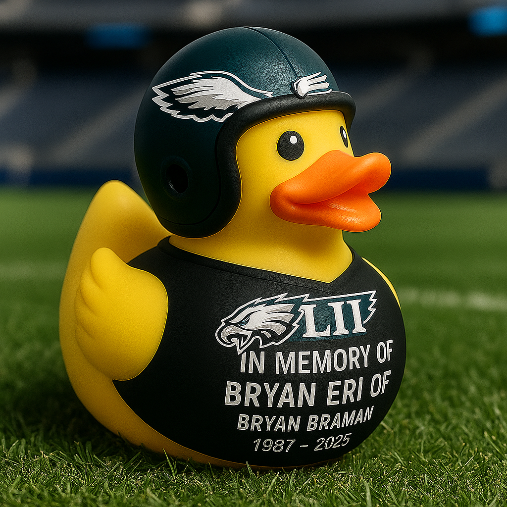 Bryan Braman Memorial Rubber Duck โ€“ Super Bowl LII Champion Tribute (1987โ€“2025)