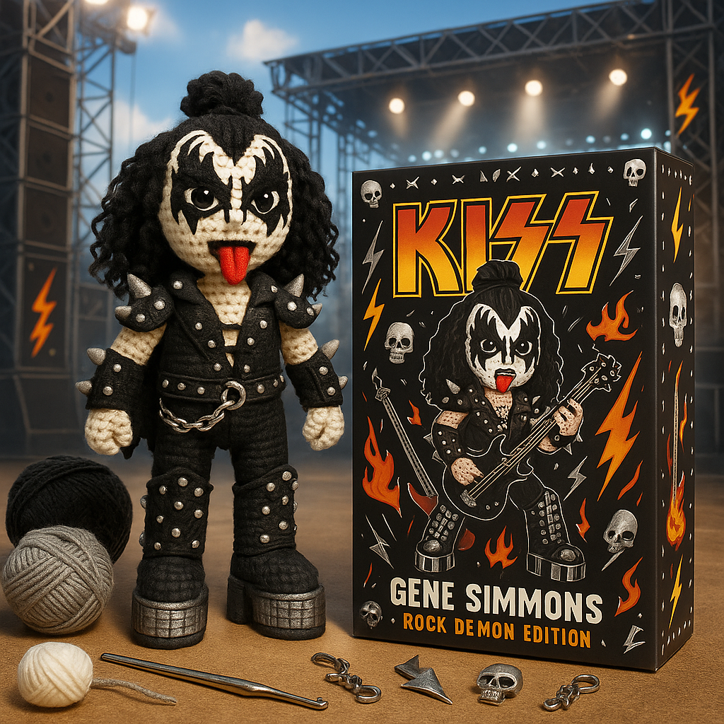 KISS Gene Simmons Rock Demon Crochet Doll โ€“ Collectible DIY Edition