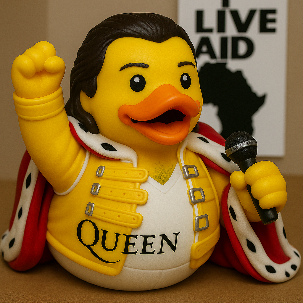 Freddie Mercury โ€Live Aidโ€ Tribute Rubber Duck