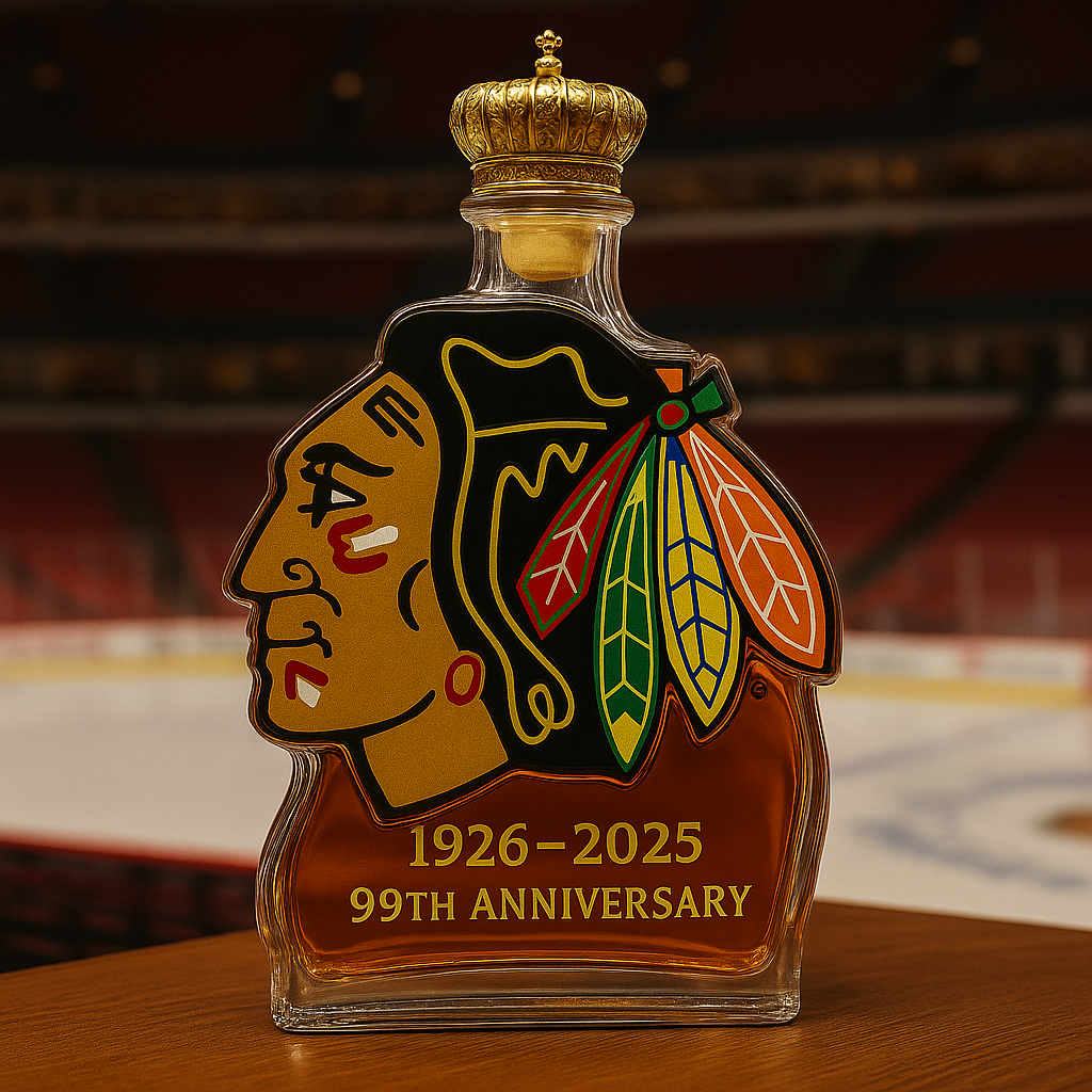 HONOR THE FEATHERS โ€“ 99th Anniversary Blackhawks Bottle