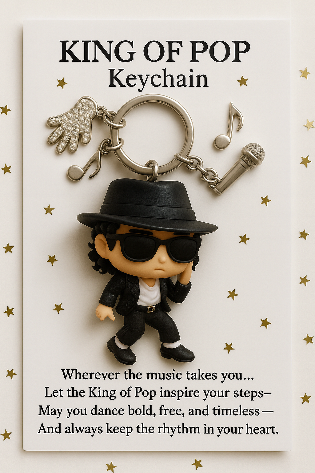 Michael Josephson โ€King of Popโ€ Collectible Keychain