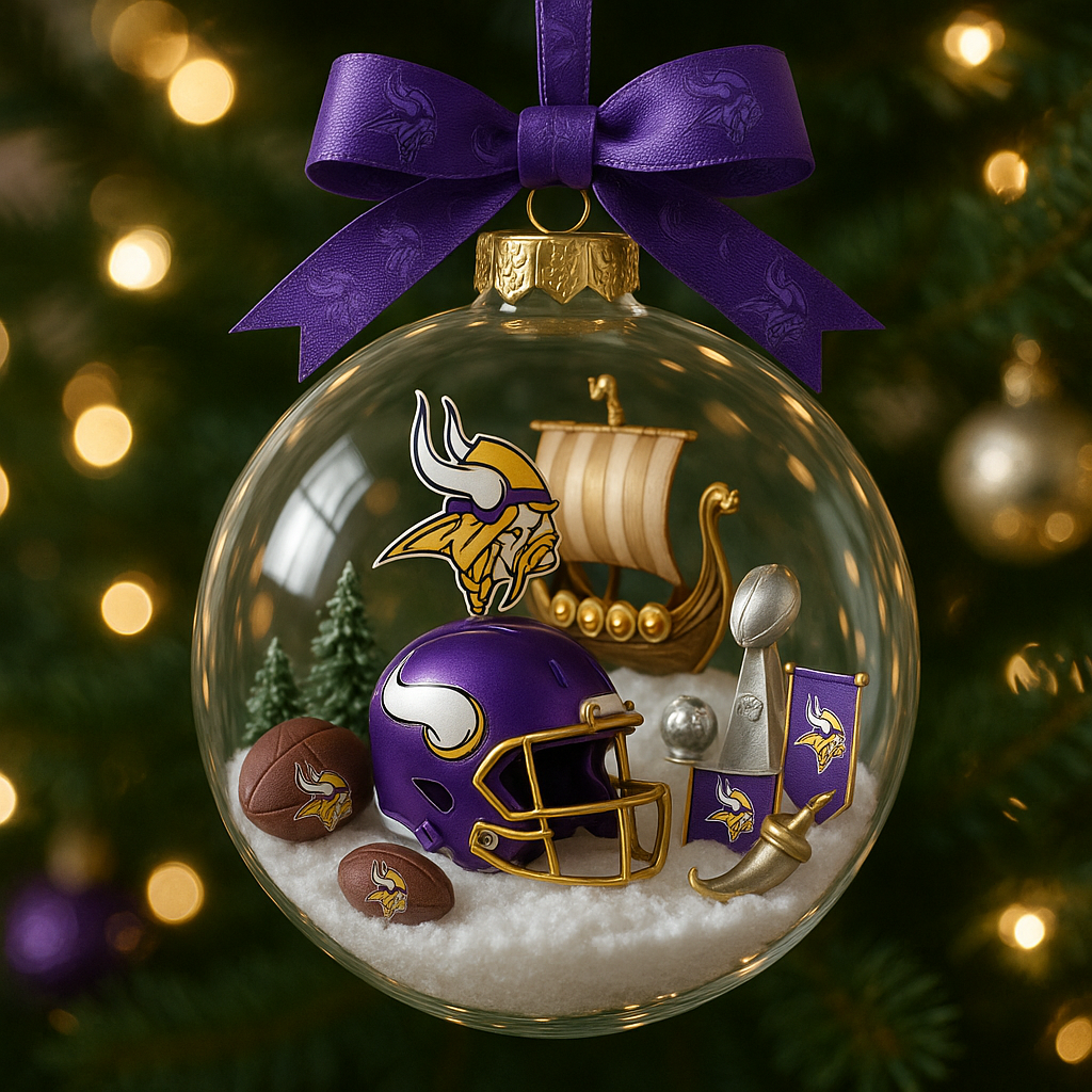 Minnesota Vikings Holiday Ornament โ€“ A Legendary Christmas Keepsake