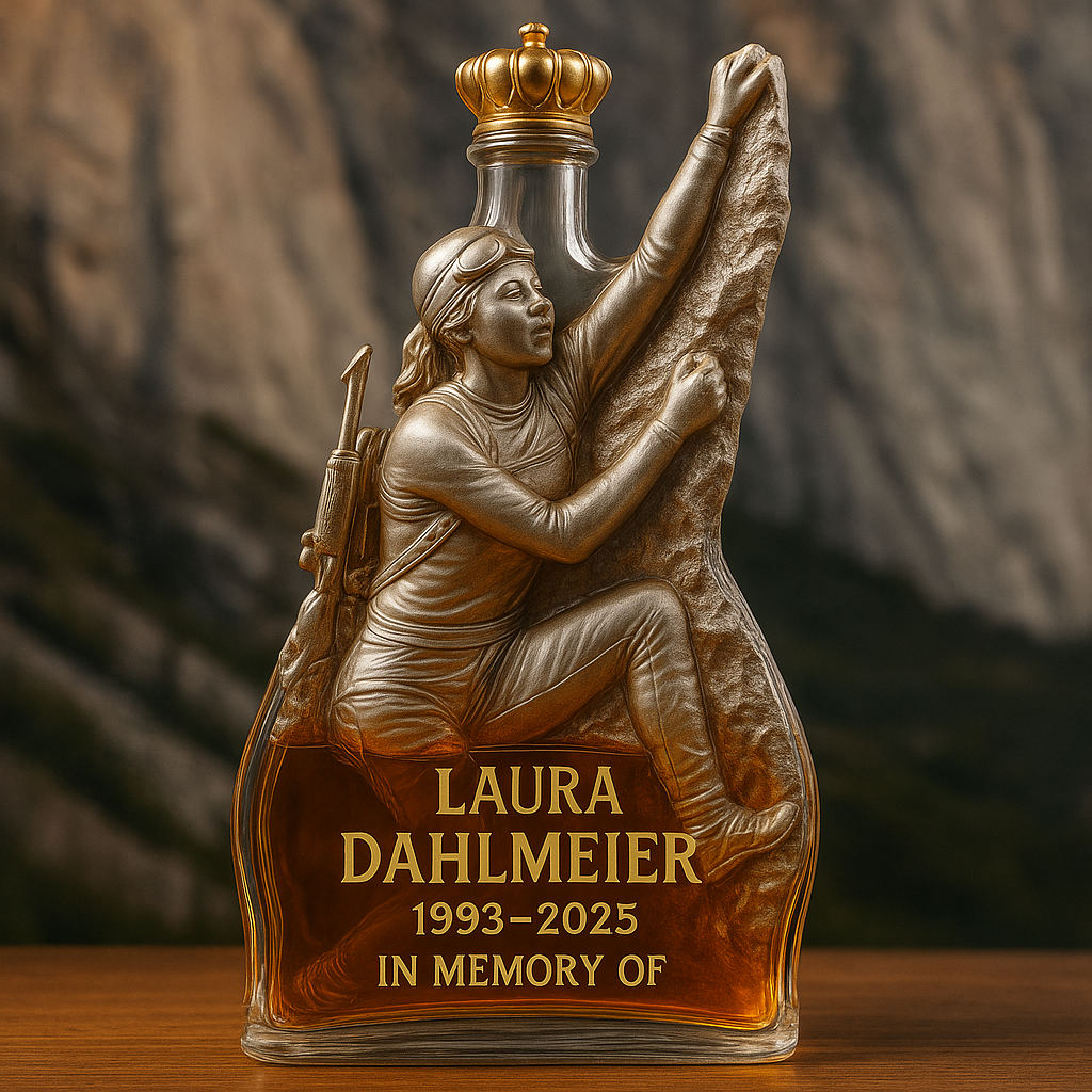 IN MEMORY OF LAURA DAHLMEIER WINE DECANTER โ€“ A CHAMPION'S FINAL ASCENT