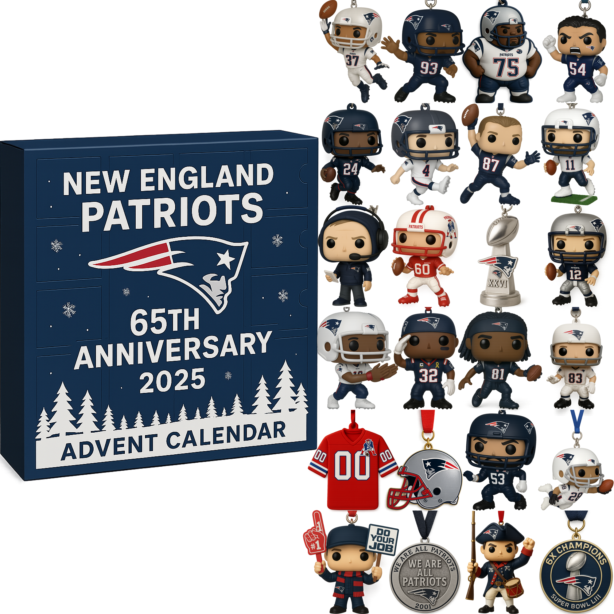 New England Patriots 2025 Advent Calendar โ€“ 65th Anniversary Edition