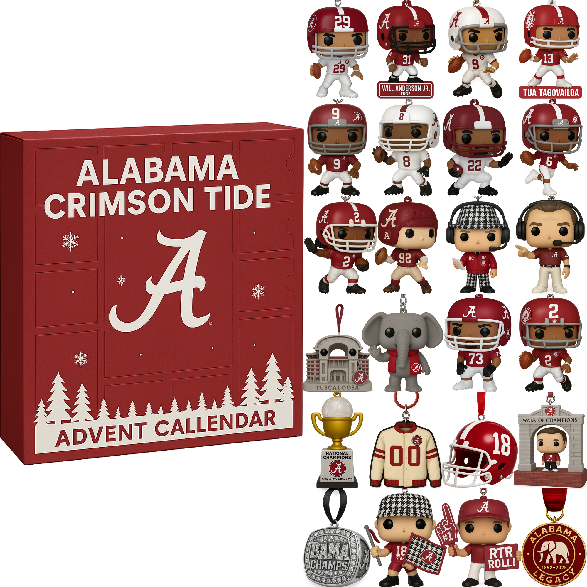 Alabama Crimson Tide 2025 Advent Calendar โ€“ Roll Tide Holiday Edition