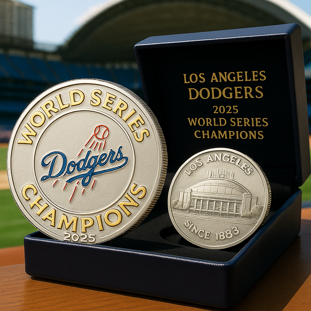 Los Angeles Dodgers 2025 World Series Champions Commemorative Coin Set