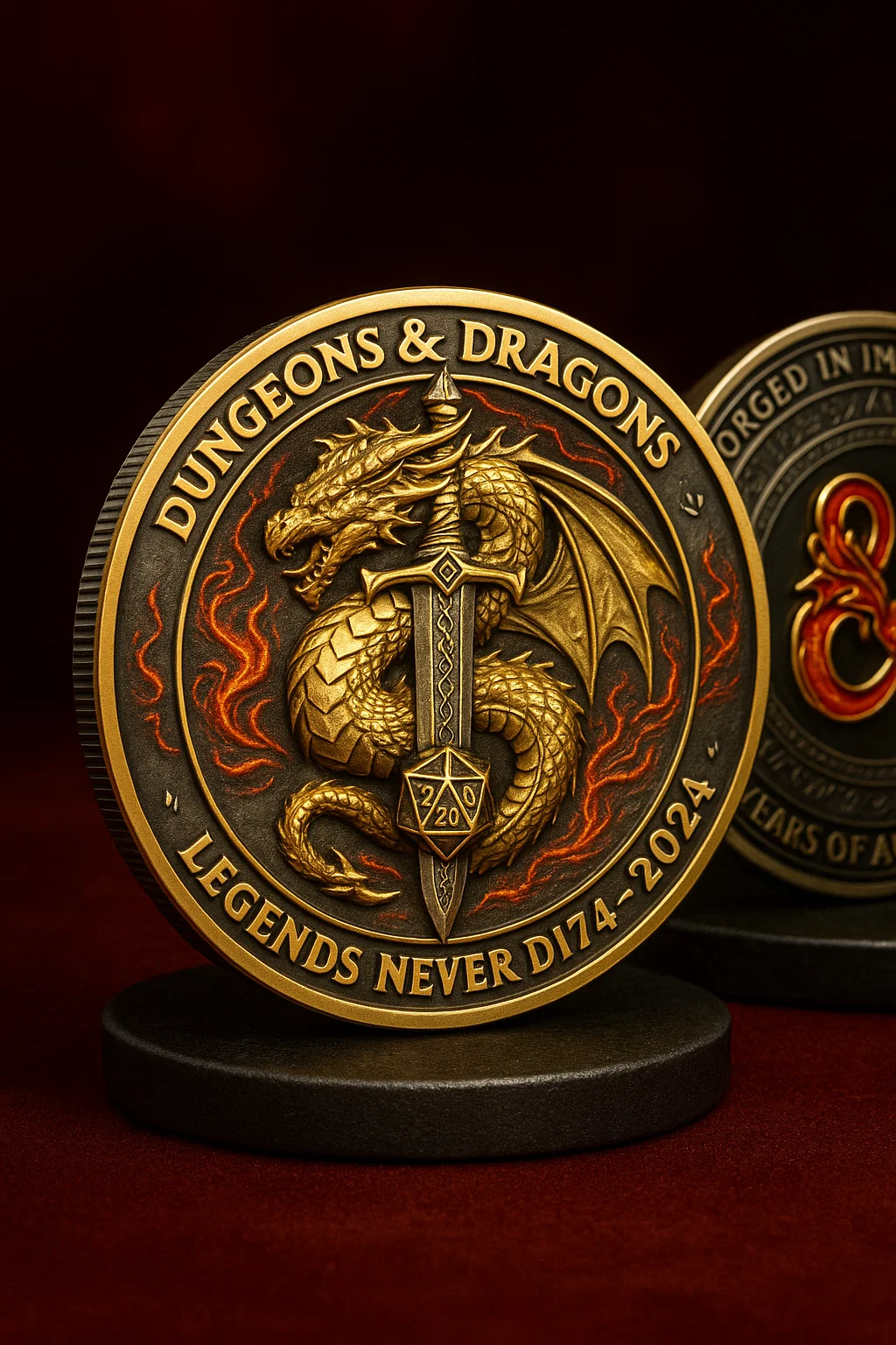 Dungeons & Dragons 50th Anniversary Coin · “Legends Never Die” Collector’s Edition