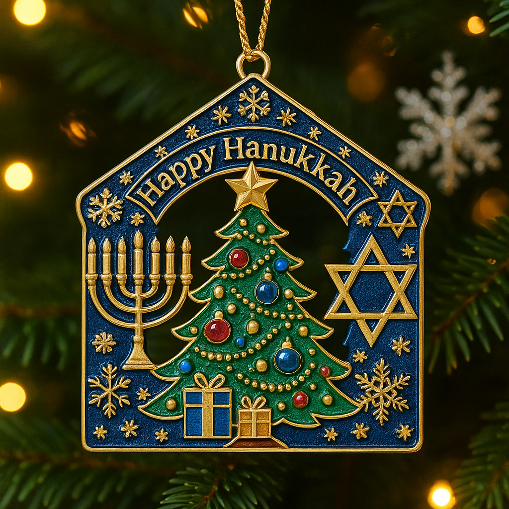 Light & Blessings – Christmas Tree Menorah Collector’s Ornament