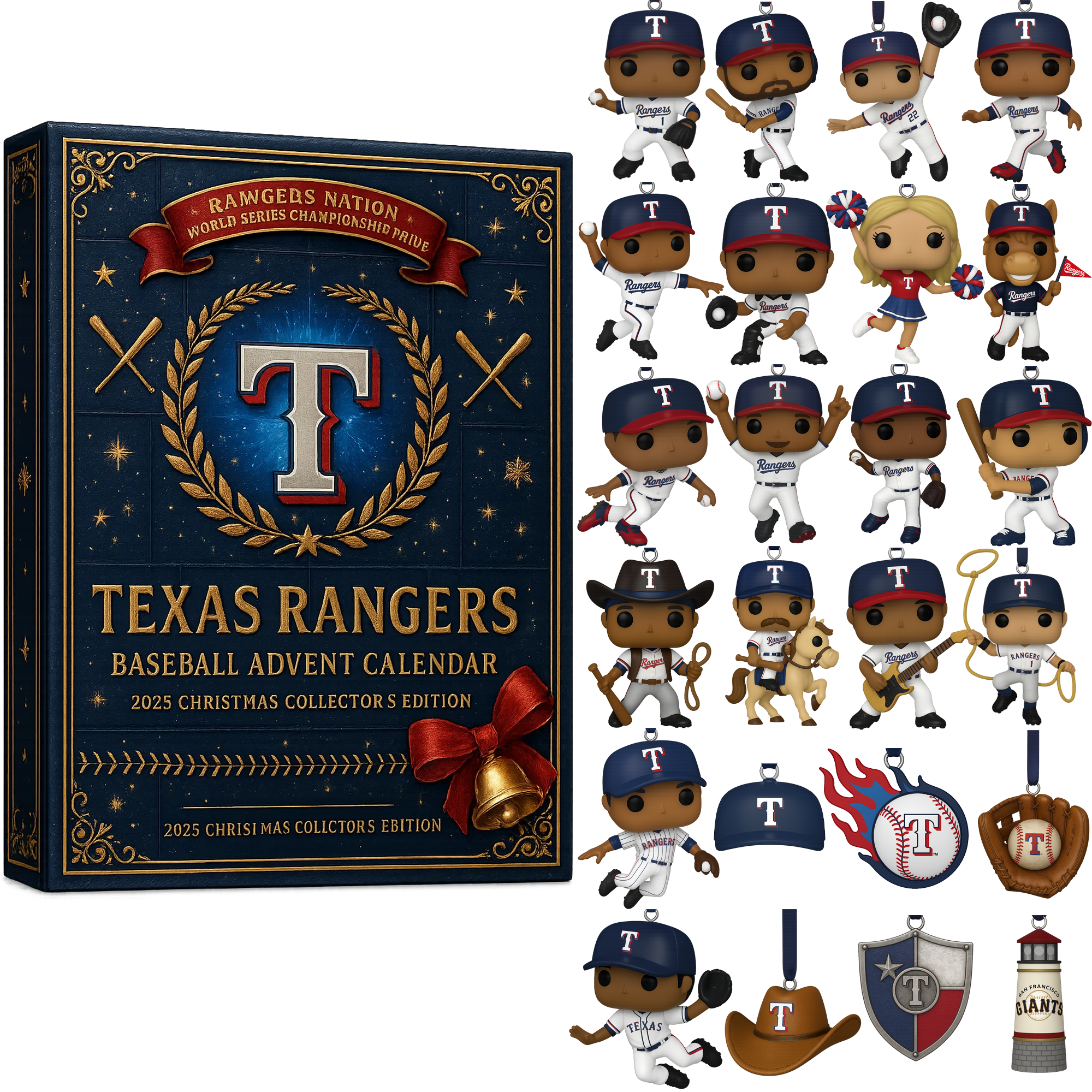 Texas Rangers 2025 Baseball Advent Calendar – Christmas Collector’s Edition