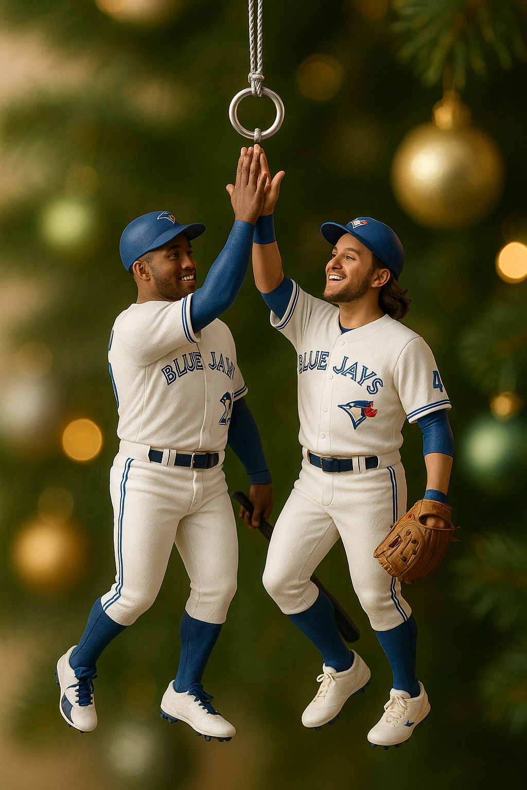 Toronto Blue Jays 2025 Playoff Celebration Baseball Players Christmas Ornament
