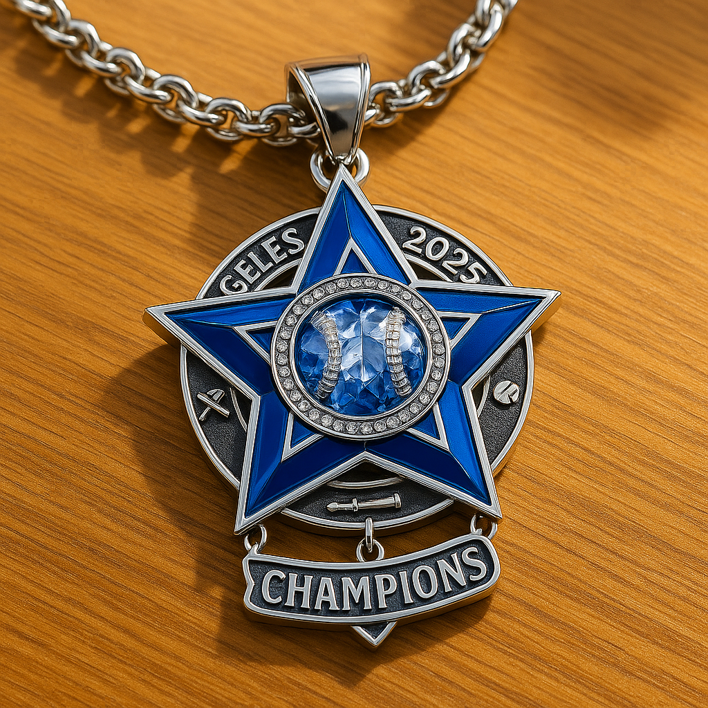 Los Angeles Dodgers 2025 Champions Star Necklace