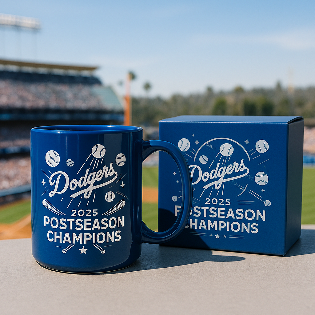 Los Angeles Dodgers 2025 Postseason Champions Commemorative Mug