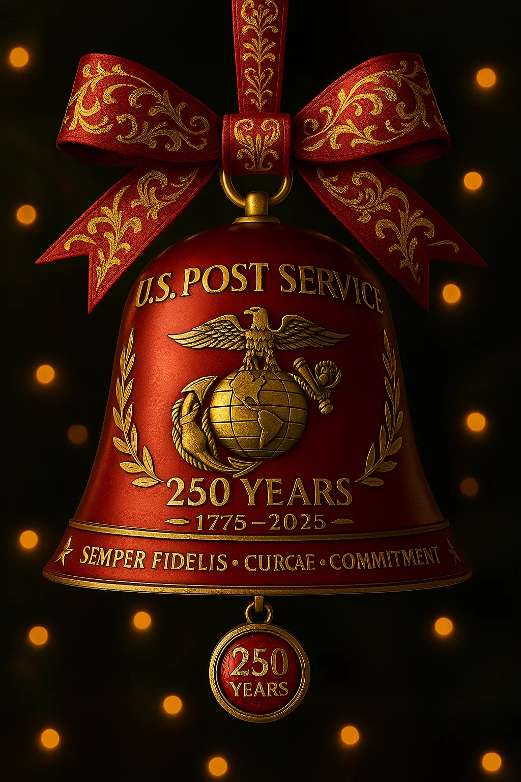 U.S. Postal Service 250th Anniversary Bell Ornament