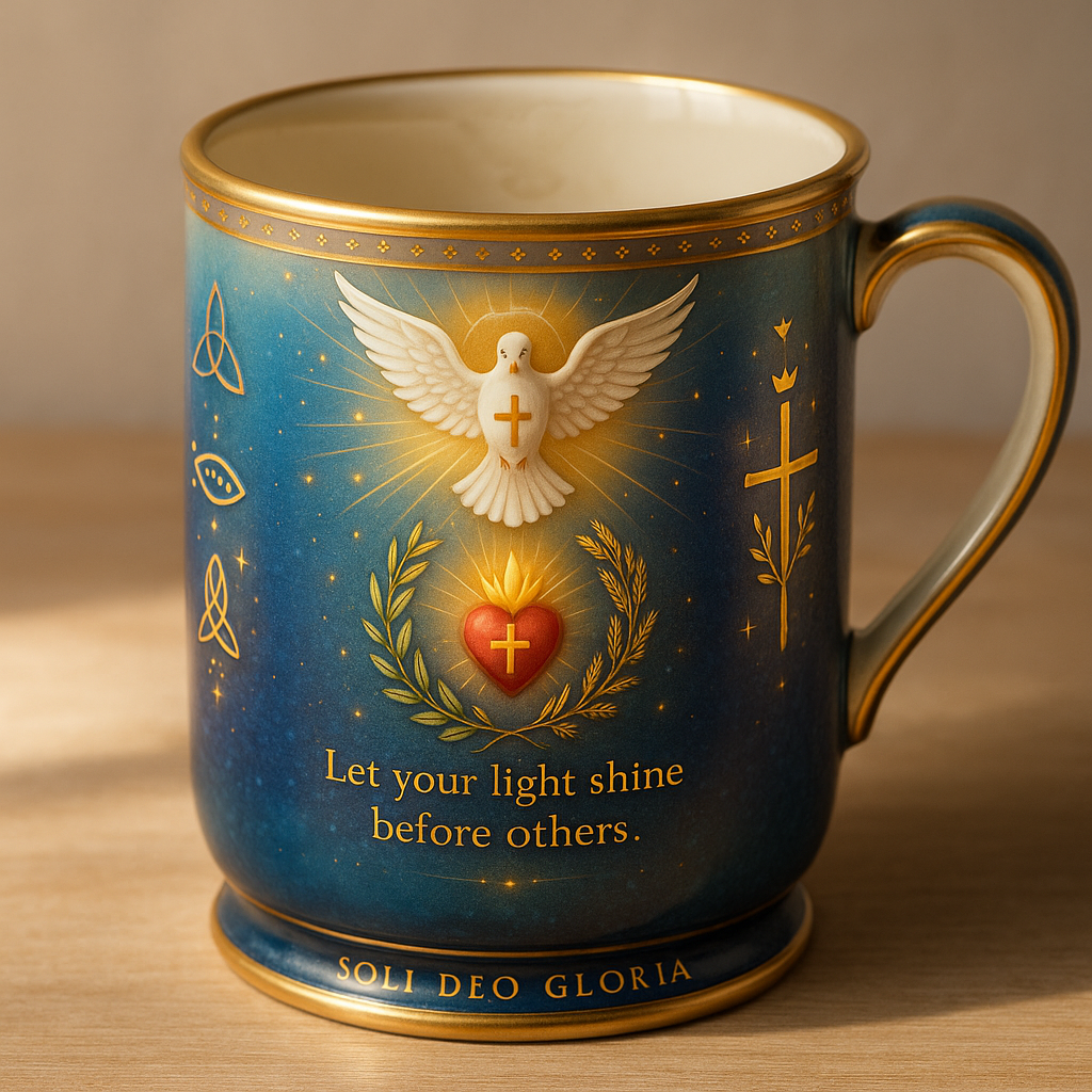 Holy Spirit “Let Your Light Shine” Christian Ceramic Mug