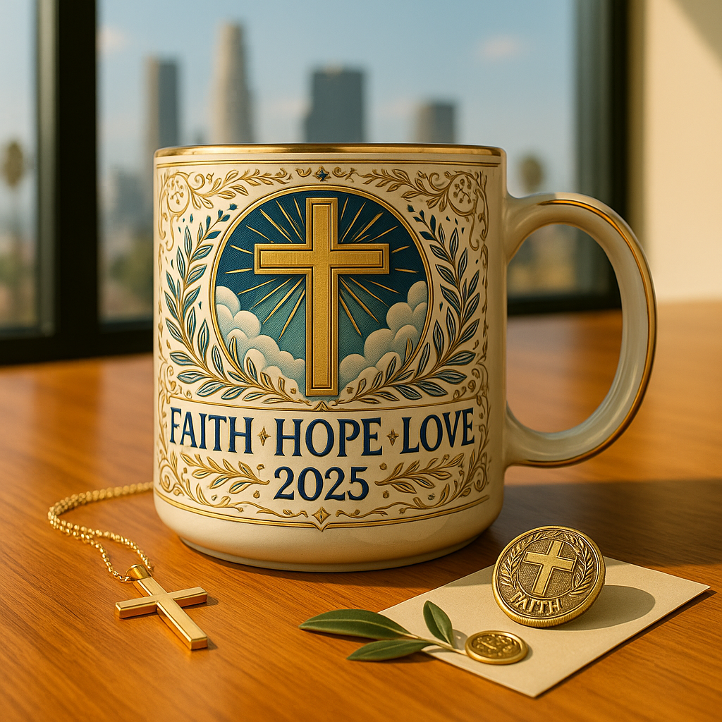 Faith · Hope · Love 2025 Christian Commemorative Mug