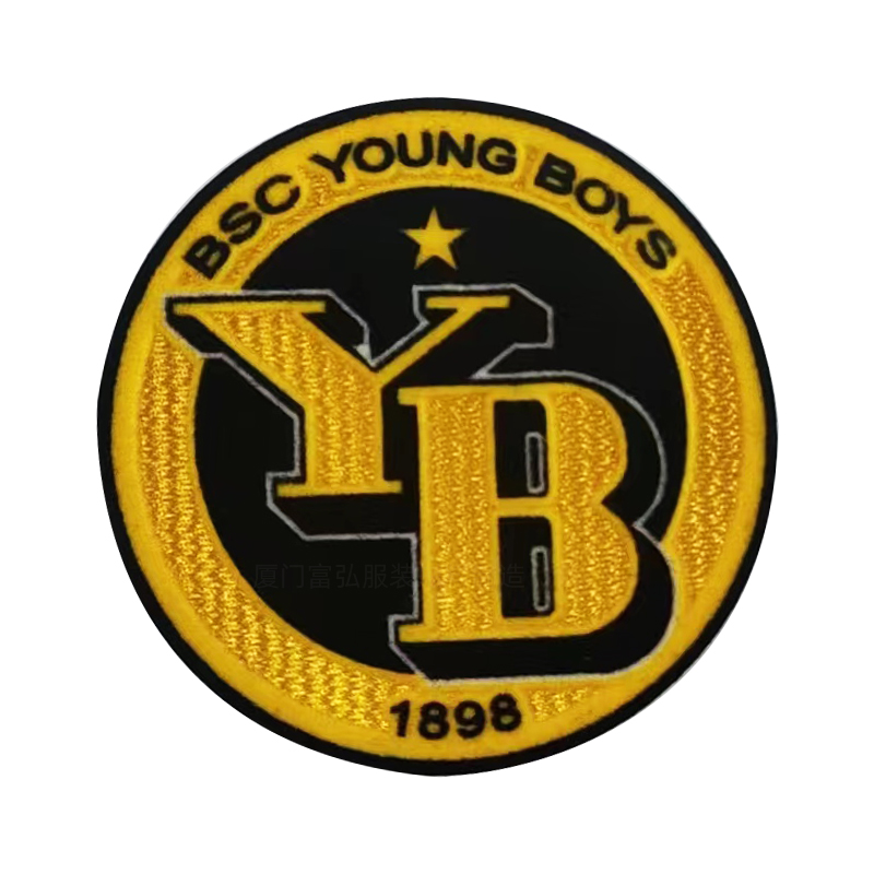 Fashion Iron-on Custom Patch Flocking Silicone Heat Transfer Label for Jersey Club