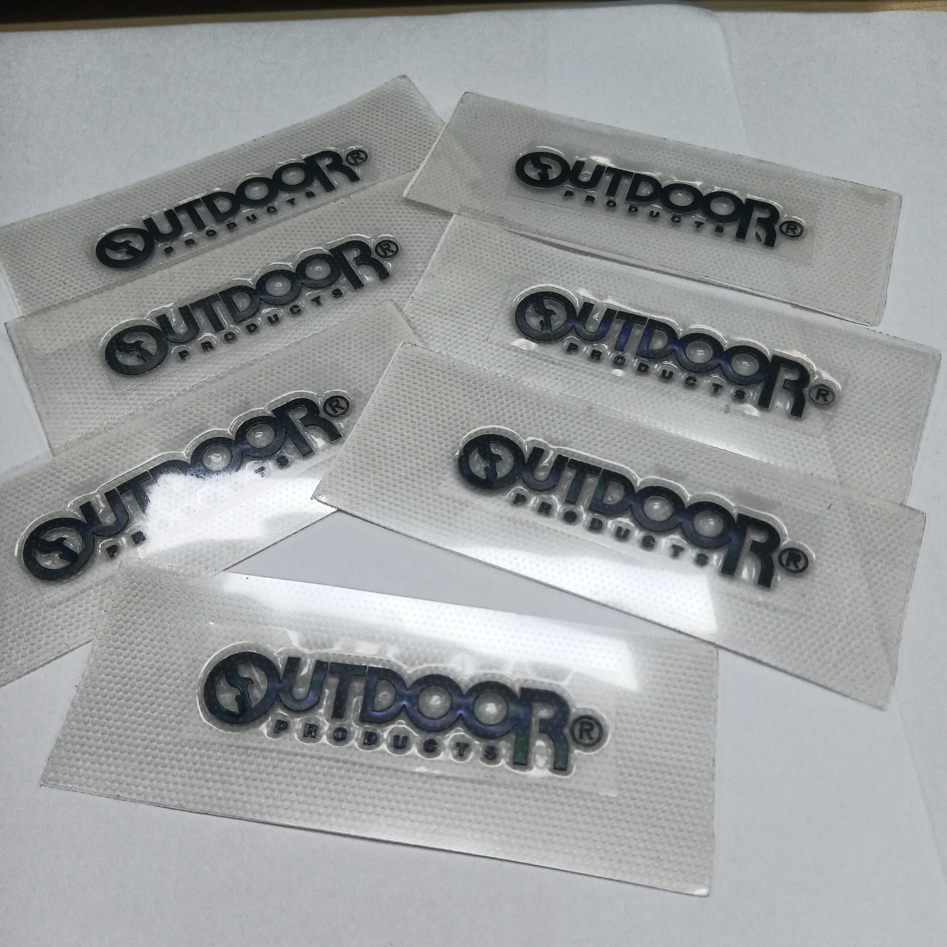 Embossed 3D Logo Rubber Stickers Custom Heat Press Patches Silicone Heat Transfer Labels