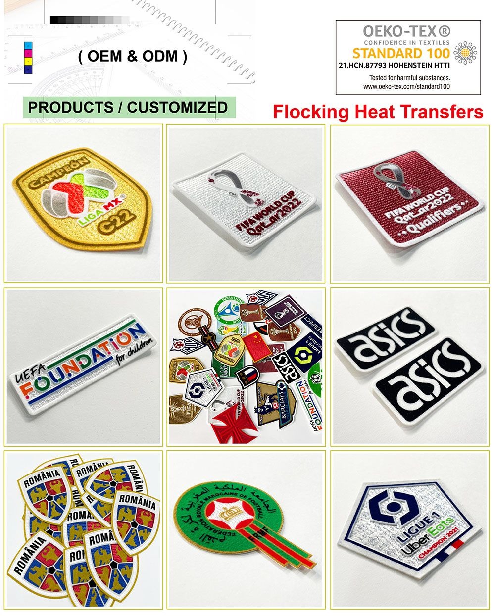 Embossed 3D Logo Rubber Stickers Custom Heat Press Patches Silicone Heat Transfer Labels