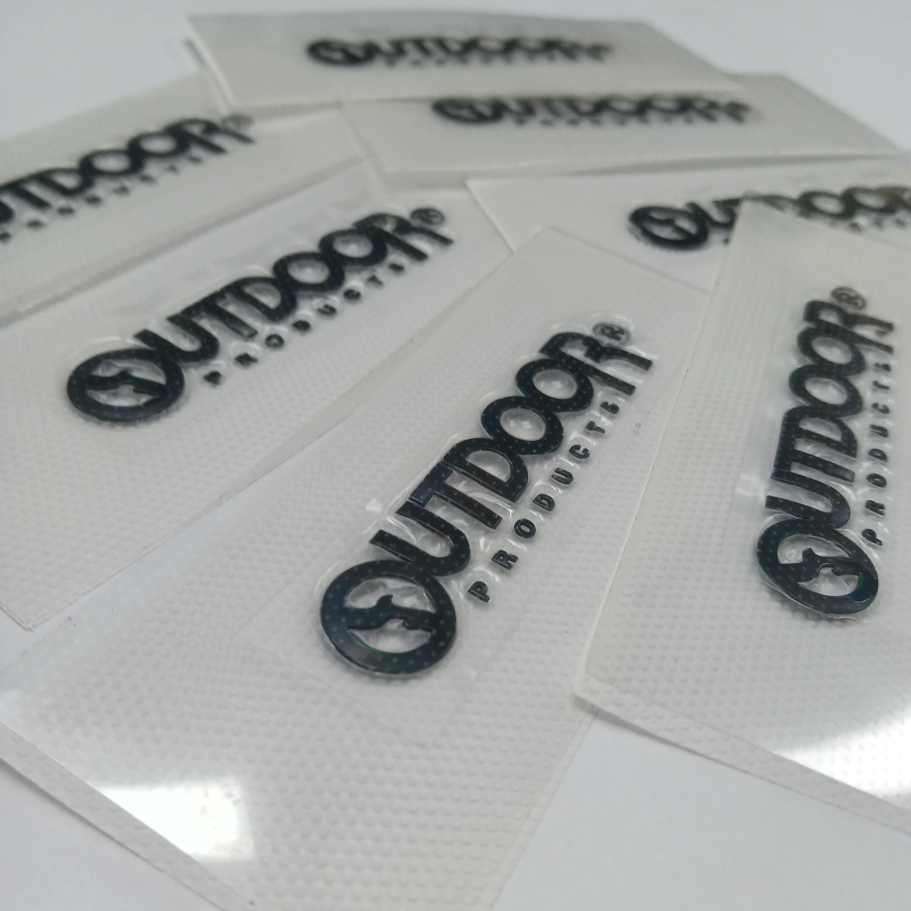 Embossed 3D Logo Rubber Stickers Custom Heat Press Patches Silicone Heat Transfer Labels