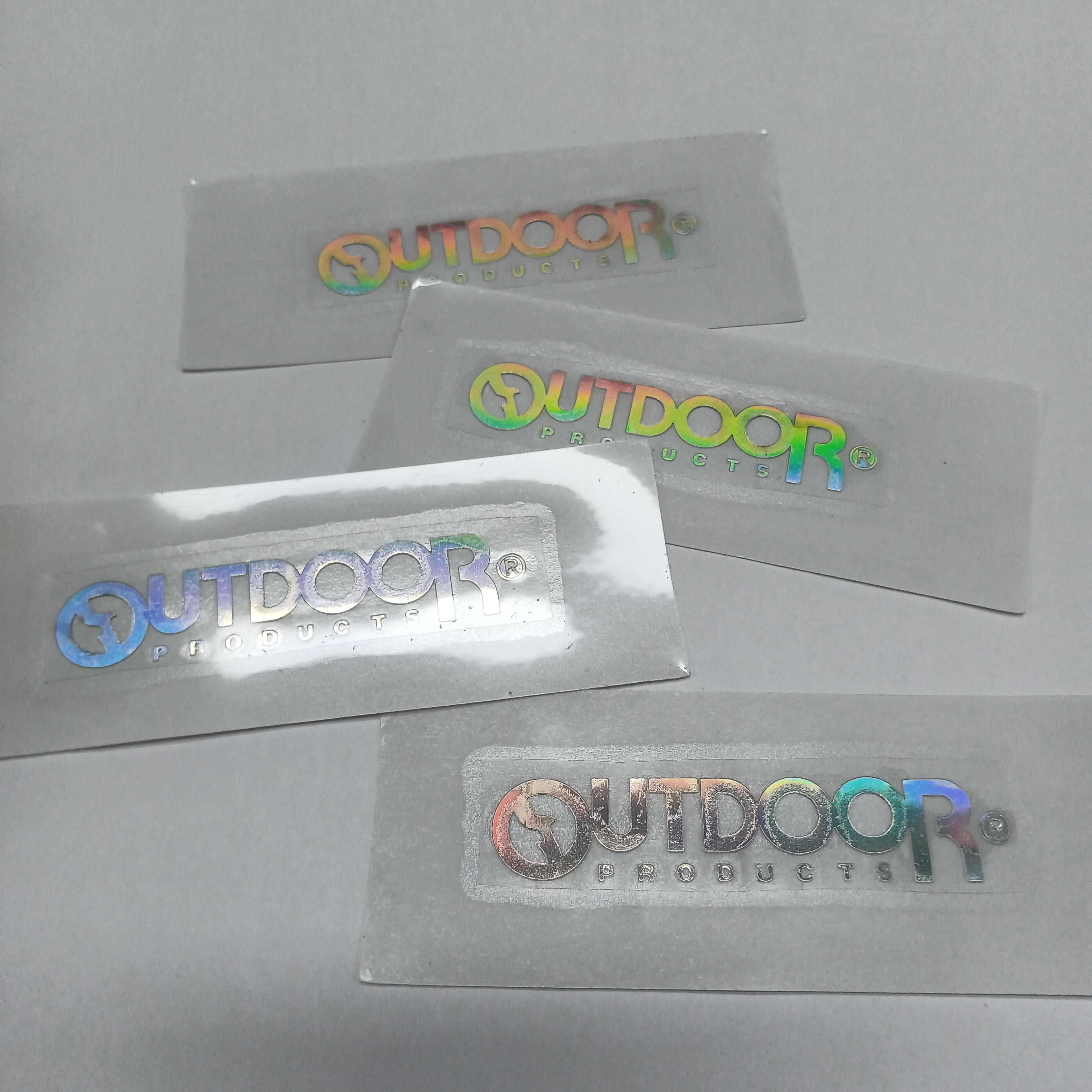 Hot Foil Stamping Holographic Self Adhesive Sticker UV Embossed Gold Foil Printing Custom Logo Stickers Transparent Label