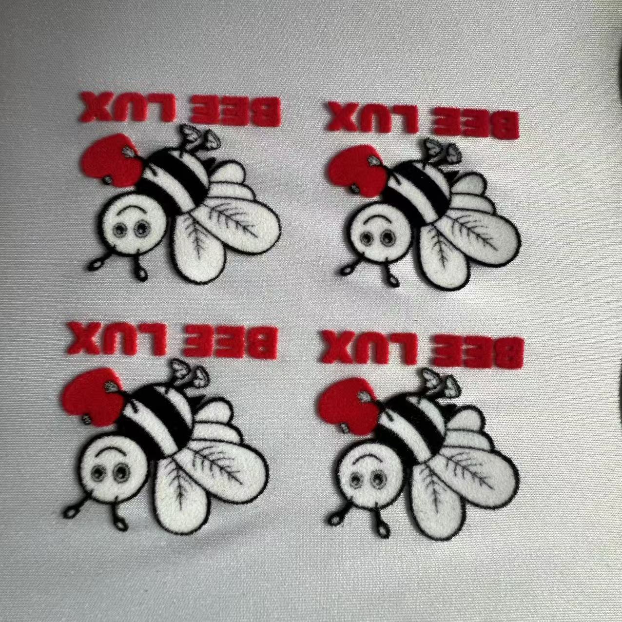 Plush Soft 3D Flocking TPU Patches | Custom Heat Transfer Logo Trims for Streetwear & Hats