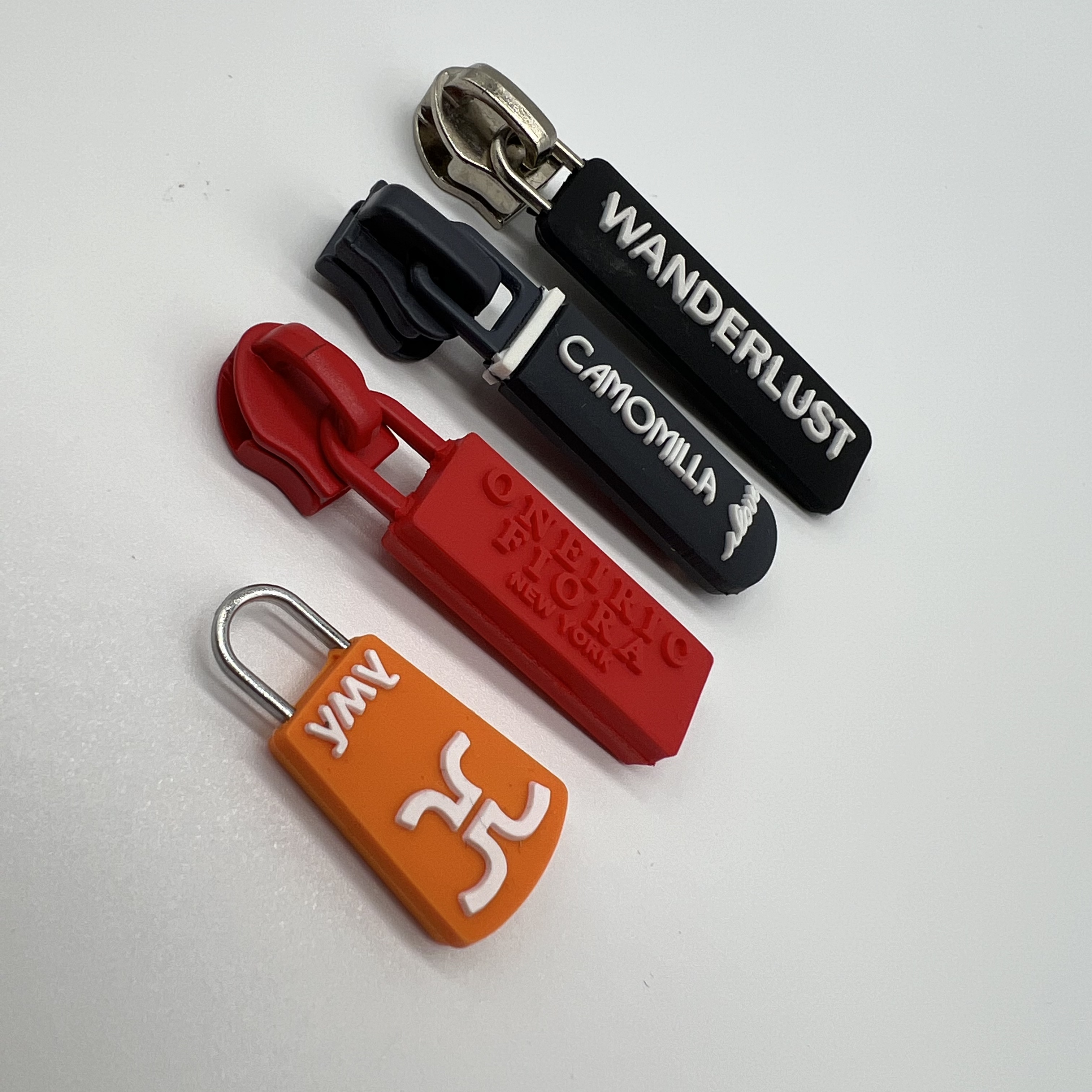 Custom Silicone Zipper Pulls & Sliders for Fashion Bags | Personalized Logo Zip Accessories