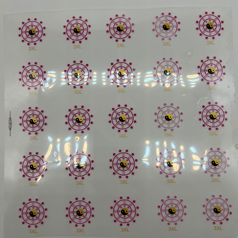 Holographic Hot-Foil + UV Emboss Custom Clear Stickers | Gold Logo Transparent Labels