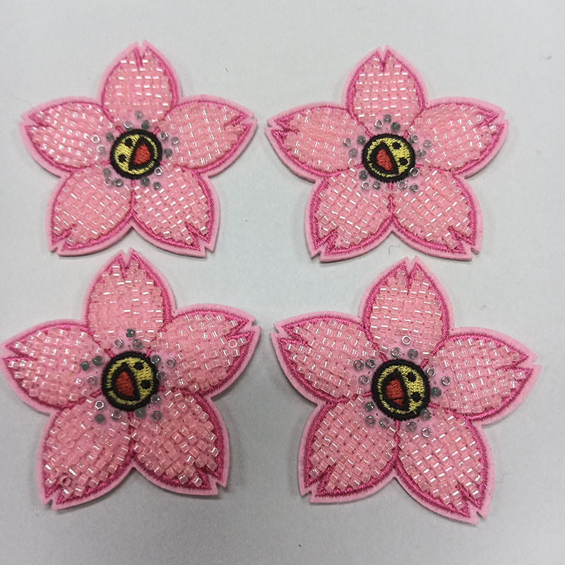 Luxury Handmade Beaded Applique for Wedding Dress - Crystal Pearl Embroidered Fabric Patch