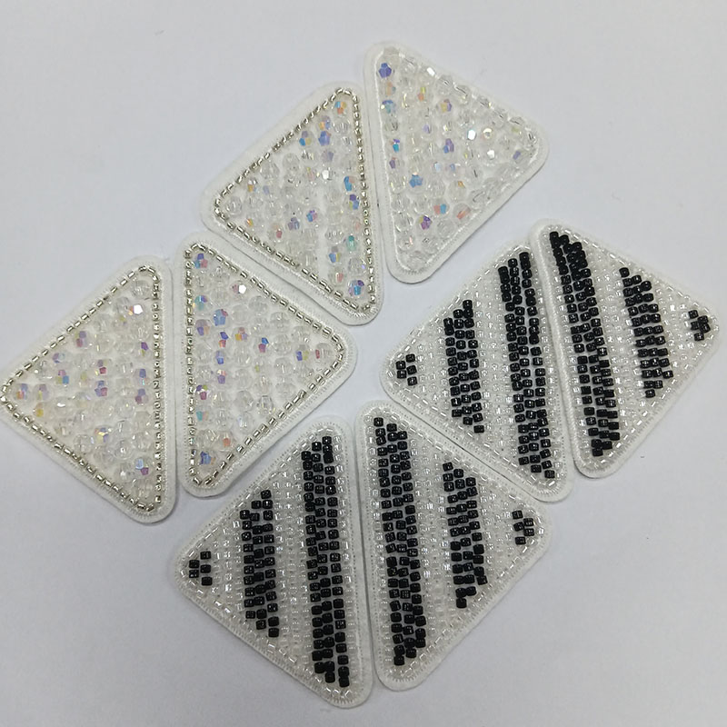Vintage Chinese Style Beaded Embroidery Patches - Pearl Sequin Floral Applique for Hanfu & Cheongsam