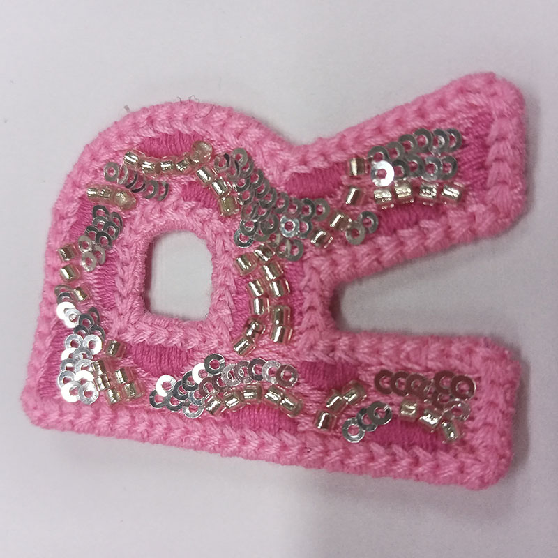 3D Sequin-Embroidered Logo Patch – Rainbow Sparkle