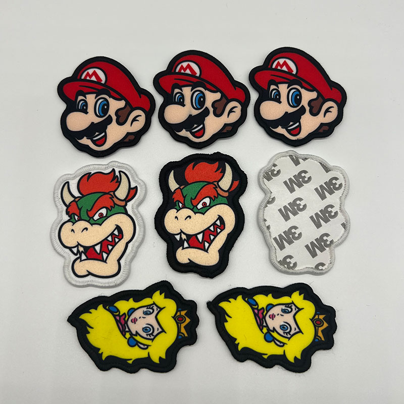Custom Printed Cartoon Logo Embroidered Badges Woven Embroidery Patches with 3m Sticker Backing for Clothes/Clothing/Promotion Gifts