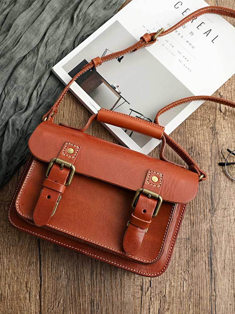 Florence Double-Buckle Satchel
