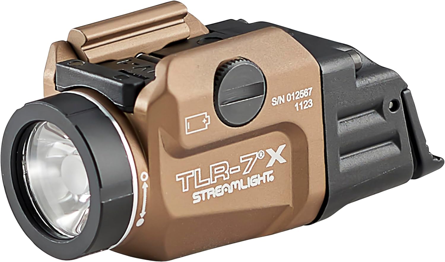 Streamlight 69455 TLR-7 X USB 500-Lumen Compact Tactical Weapon Light with High & Low Paddle Switches and Key Kit, Black