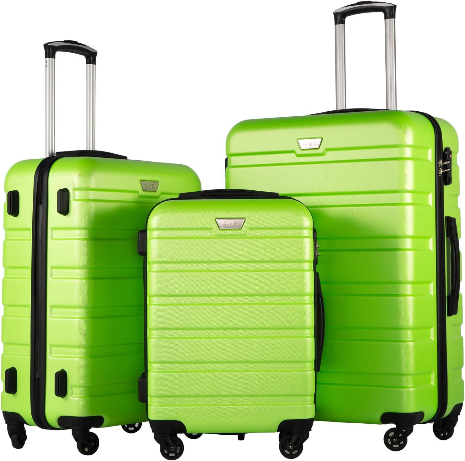 Coolife Luggage 3 Piece Set Suitcase Spinner Hardshell Lightweight TSA Lock