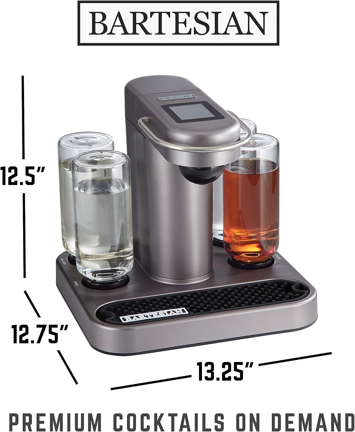 Bartesian Premium Cocktail and Margarita Machine for the Home Bar with Push-Button Simplicity and an Easy to Clean Design (55300) (Renewed)