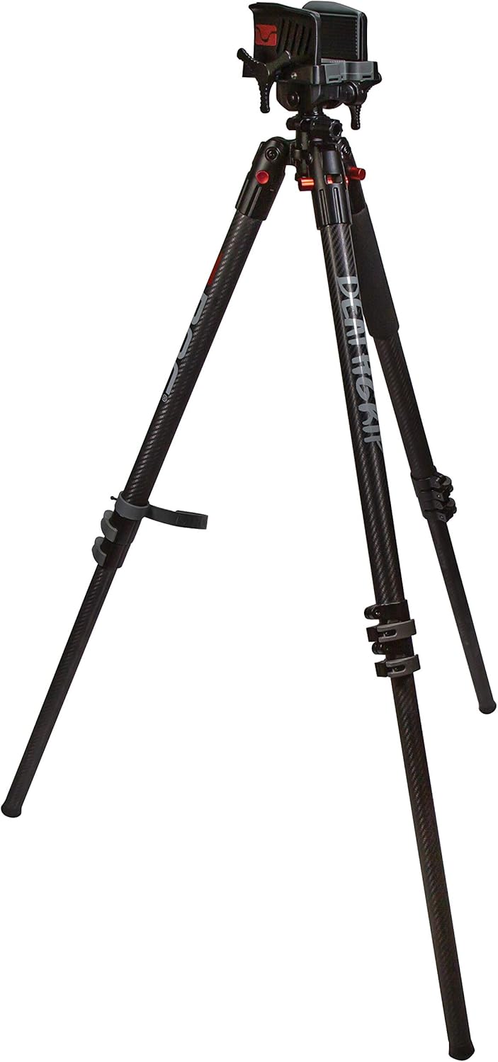 BOG DeathGrip Tripod with Durable Frame, Lightweight, Stable Design, Bubble Level, Adjustable Legs, Shooting Rest, and Hands-Free Operation for Hunting, Shooting, and Outdoors