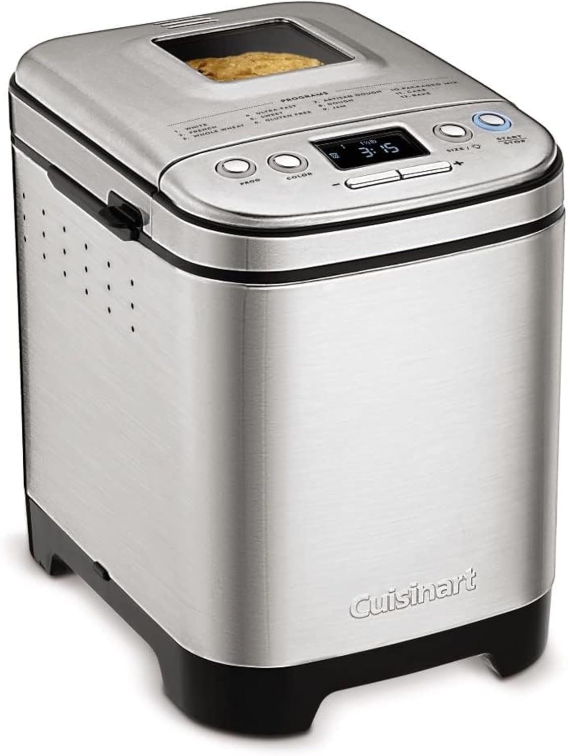 Cuisinart Convection Bread Maker Machine-16 Menu Options, 3 Loaf Sizes up to 2lbs, 3 Crust Colors-Includes Measuring Cup + Spoon & Kneading Hook, CBK-210, 12.25