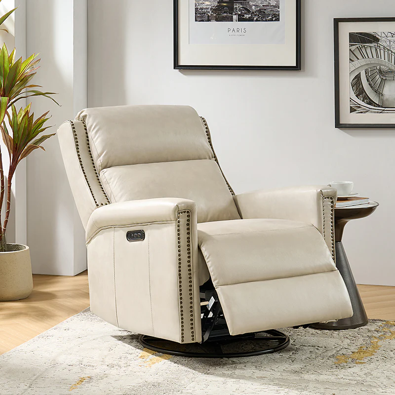Anton Traditional Design Swivel and Rocker Power Recliner